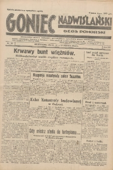Goniec Nadwiślański: Głos Pomorski: Niezależne pismo poranne, poświęcone sprawom stanu średniego 1932.01.26 R.8 Nr20