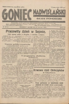 Goniec Nadwiślański: Głos Pomorski: Niezależne pismo poranne, poświęcone sprawom stanu średniego 1932.01.28 R.8 Nr22