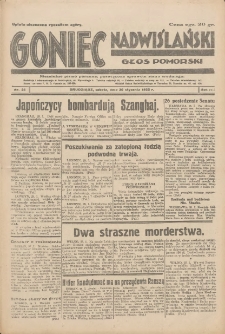 Goniec Nadwiślański: Głos Pomorski: Niezależne pismo poranne, poświęcone sprawom stanu średniego 1932.01.30 R.8 Nr24