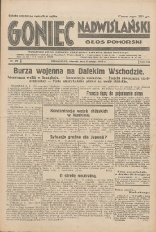 Goniec Nadwiślański: Głos Pomorski: Niezależne pismo poranne, poświęcone sprawom stanu średniego 1932.02.02 R.8 Nr26