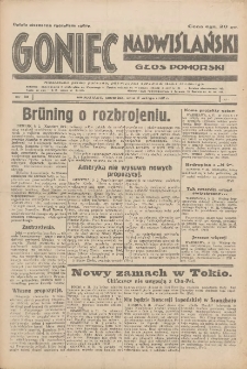 Goniec Nadwiślański: Głos Pomorski: Niezależne pismo poranne, poświęcone sprawom stanu średniego 1932.02.11 R.8 Nr33