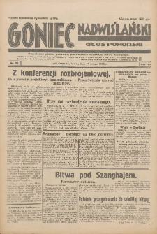 Goniec Nadwiślański: Głos Pomorski: Niezależne pismo poranne, poświęcone sprawom stanu średniego 1932.02.17 R.8 Nr38
