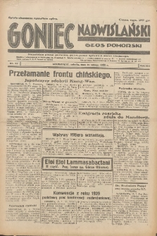 Goniec Nadwiślański: Głos Pomorski: Niezależne pismo poranne, poświęcone sprawom stanu średniego 1932.02.27 R.8 Nr47