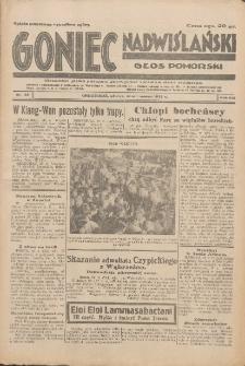 Goniec Nadwiślański: Głos Pomorski: Niezależne pismo poranne, poświęcone sprawom stanu średniego 1932.03.01 R.8 Nr49