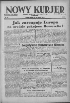 Nowy Kurjer: dziennik poświęcony sprawom politycznym i społecznym 1939.04.18 R.50 Nr89