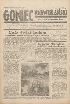 Goniec Nadwiślański: Głos Pomorski: Niezależne pismo poranne, poświęcone sprawom stanu średniego 1932.03.10 R.8 Nr57