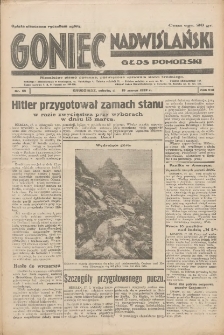 Goniec Nadwiślański: Głos Pomorski: Niezależne pismo poranne, poświęcone sprawom stanu średniego 1932.03.19 R.8 Nr65