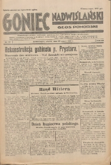 Goniec Nadwiślański: Głos Pomorski: Niezależne pismo poranne, poświęcone sprawom stanu średniego 1932.03.22 R.8 Nr67