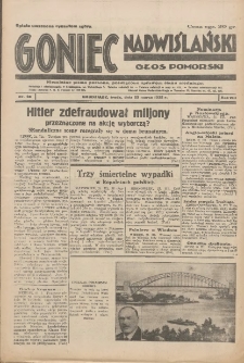 Goniec Nadwiślański: Głos Pomorski: Niezależne pismo poranne, poświęcone sprawom stanu średniego 1932.03.23 R.8 Nr68
