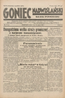 Goniec Nadwiślański: Głos Pomorski: Niezależne pismo poranne, poświęcone sprawom stanu średniego 1932.03.30 R.8 Nr73