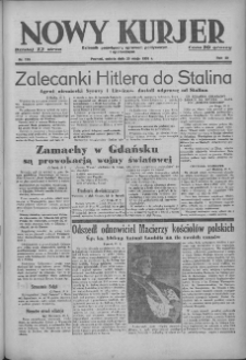 Nowy Kurjer: dziennik poświęcony sprawom politycznym i społecznym 1939.05.20 R.50 Nr115