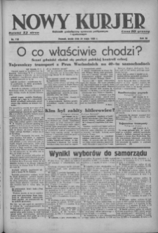 Nowy Kurjer: dziennik poświęcony sprawom politycznym i społecznym 1939.05.24 R.50 Nr118