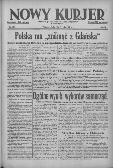 Nowy Kurjer: dziennik poświęcony sprawom politycznym i społecznym 1939.05.27 R.50 Nr121