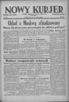Nowy Kurjer: dziennik poświęcony sprawom politycznym i społecznym 1939.06.21 R.50 Nr140