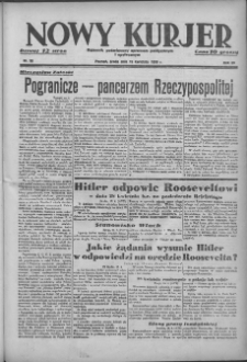 Nowy Kurjer: dziennik poświęcony sprawom politycznym i społecznym 1939.04.19 R.50 Nr90