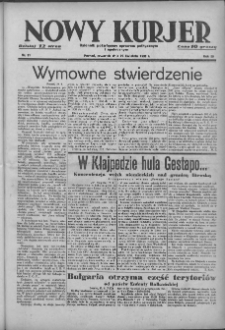 Nowy Kurjer: dziennik poświęcony sprawom politycznym i społecznym 1939.04.20 R.50 Nr91