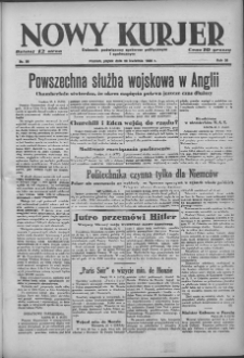 Nowy Kurjer: dziennik poświęcony sprawom politycznym i społecznym 1939.04.28 R.50 Nr98