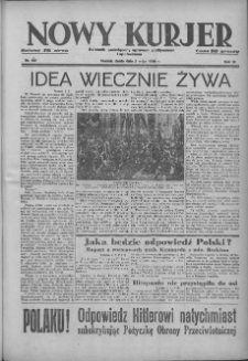 Nowy Kurjer: dziennik poświęcony sprawom politycznym i społecznym 1939.05.03 R.50 Nr102