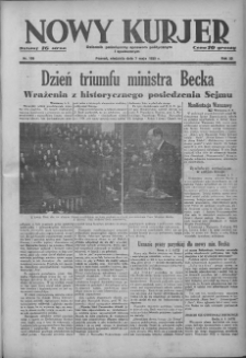 Nowy Kurjer: dziennik poświęcony sprawom politycznym i społecznym 1939.05.07 R.50 Nr105