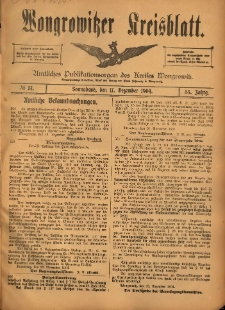 Wongrowitzer Kreisblatt: Amtliches Publikationsorgan des Kreises Wongrowitz 1904.12.17 Jg.53 Nr51