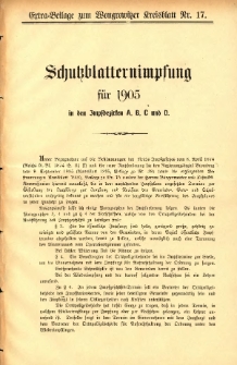 Extra-Beilage zum Wongrowitzer Kreisblatt 1905.04.29 Jg.54 Nr17