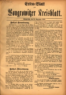 Extra-Blatt zum Wongrowitzer Kreisblatt 1904.09.18 Jg.54