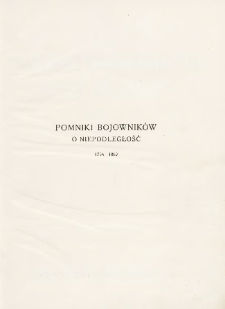 Pomniki bojownik&oacute;w o niepodległość: 1794-1863