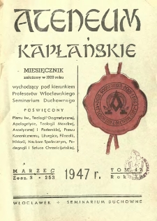 Ateneum Kapłańskie. 1947 R.39 T.46 z.3