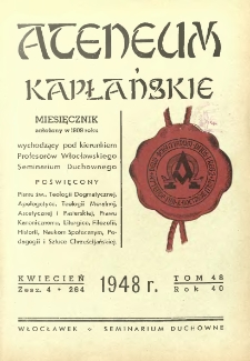Ateneum Kapłańskie. 1948 R.40 T.48 z.4