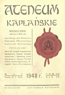 Ateneum Kapłańskie. 1948 R.40 T.48 z.5