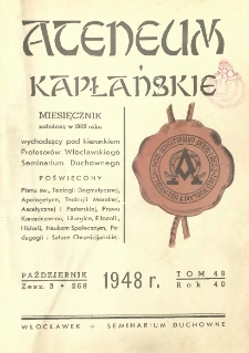 Ateneum Kapłańskie. 1948 R.40 T.49 z.3