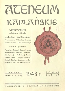 Ateneum Kapłańskie. 1948 R.40 T.49 z.4