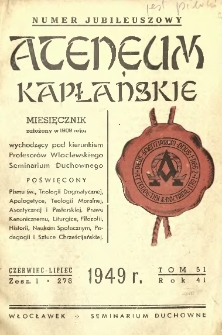 Ateneum Kapłańskie. 1949 R.41 T.51 z.1