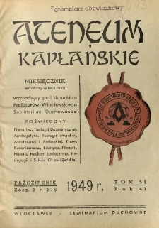 Ateneum Kapłańskie. 1949 R.41 T.51 z.3