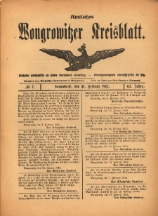 Amtliches Wongrowitzer Kreisblatt. 1912.02.17 Jg.62 Nr7