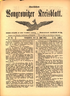 Amtliches Wongrowitzer Kreisblatt. 1912.06.15 Jg.62 Nr24