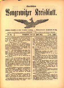 Amtliches Wongrowitzer Kreisblatt. 1912.06.15 Jg.62 Nr24