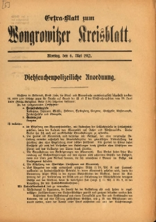 Extra-Blatt zum Wongrowitzer Kreisblatt 1912.05.06