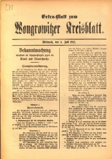 Extra-Blatt zum Wongrowitzer Kreisblatt 1912.07.03