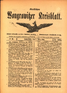 Amtliches Wongrowitzer Kreisblatt. 1914.03.07 Jg.64 Nr10