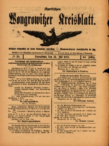 Amtliches Wongrowitzer Kreisblatt. 1914.07.25 Jg.64 Nr30