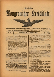Amtliches Wongrowitzer Kreisblatt. 1914.10.17 Jg.64 Nr42