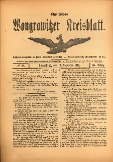 Amtliches Wongrowitzer Kreisblatt. 1914.12.19 Jg.64 Nr51