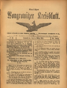 Amtliches Wongrowitzer Kreisblatt. 1915.03.06 Jg.54 Nr10
