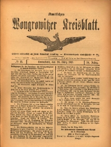 Amtliches Wongrowitzer Kreisblatt. 1915.03.28 Jg.54 Nr13