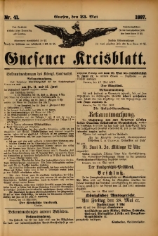 Gnesener Kreisblatt. 1897.05.23 Nr41
