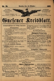 Gnesener Kreisblatt. 1897.10.03 Nr79