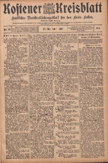Kostener Kreisblatt: amtliches Ver&ouml;ffentlichungsblatt f&uuml;r den Kreis Kosten 1907.07.09 Jg.42 Nr82