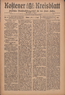 Kostener Kreisblatt: amtliches Veröffentlichungsblatt für den Kreis Kosten 1909.08.17 Jg.44 Nr98