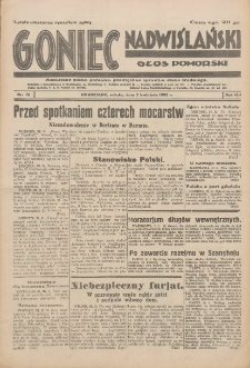 Goniec Nadwiślański: Głos Pomorski: Niezależne pismo poranne, poświęcone sprawom stanu średniego 1932.04.02 R.8 Nr76